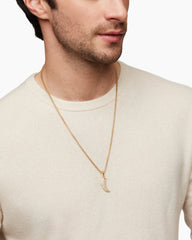 Claw Amulet in 18K Yellow Gold with Diamonds, 25mm