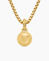 Evil Eye Amulet in 18K Yellow Gold with Blue Sapphire, 14.5mm