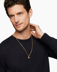 Evil Eye Amulet in 18K Yellow Gold with Blue Sapphire, 14.5mm