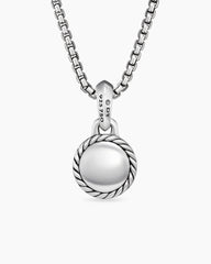 Evil Eye Amulet in Sterling Silver with 18K Yellow Gold and Emerald, 14.5mm