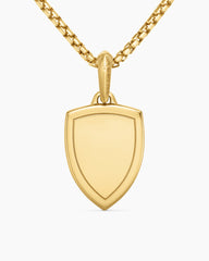 St. Michael Amulet in 18K Yellow Gold with Diamonds, 26mm