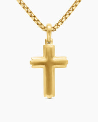 Cross Pendant in 18K Yellow Gold, 34mm