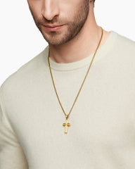 Cross Pendant in 18K Yellow Gold, 34mm