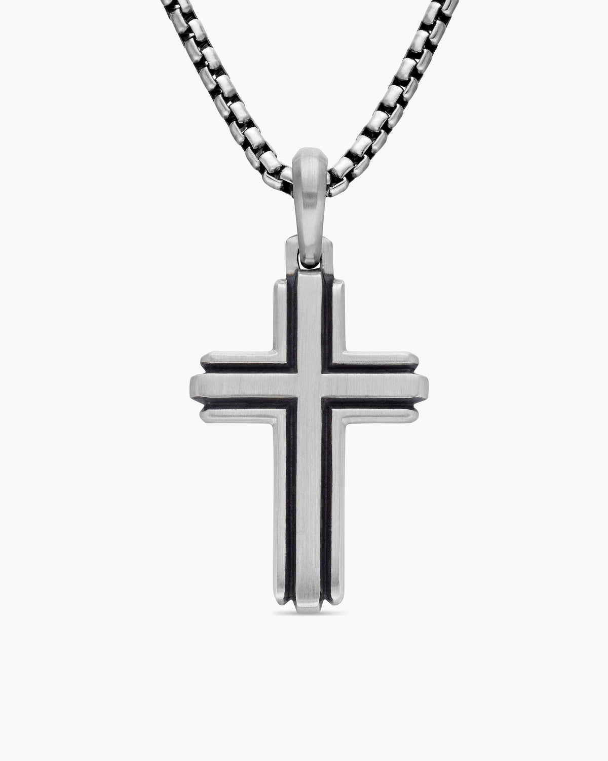 Cross Pendant in Sterling Silver, 34mm
