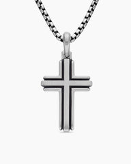 Cross Pendant in Sterling Silver, 34mm