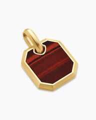 Octagonal Amulet in 18K Yellow Gold with Red Tiger’s Eye, 15mm