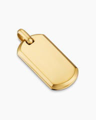 Chevron Tag in 18K Yellow Gold, 35mm