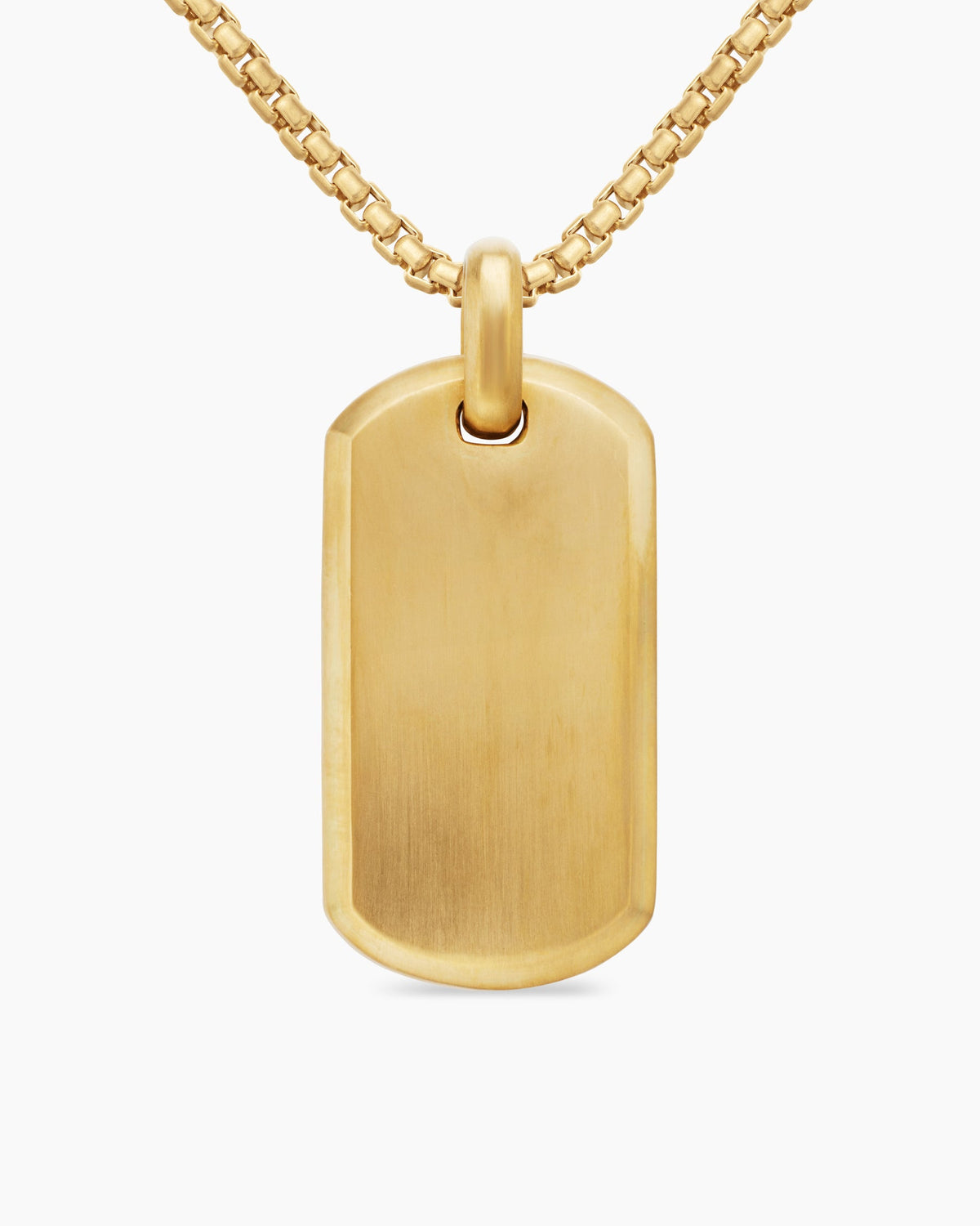 Chevron Tag in 18K Yellow Gold, 35mm