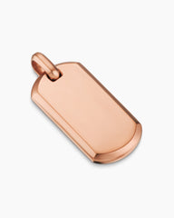 Chevron Tag in 18K Rose Gold, 35mm