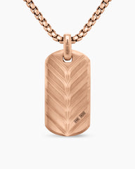 Chevron Tag in 18K Rose Gold, 35mm