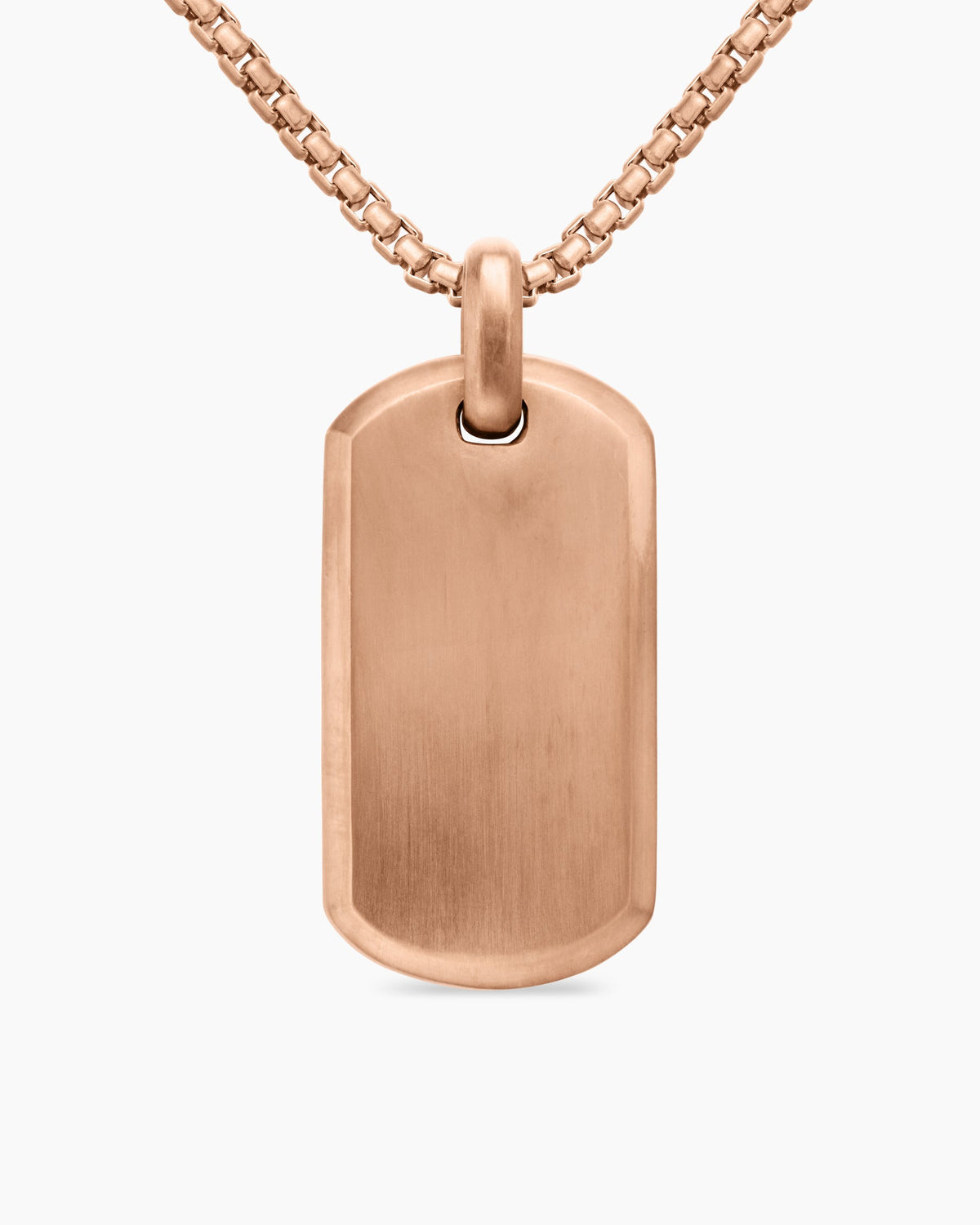Chevron Tag in 18K Rose Gold, 35mm
