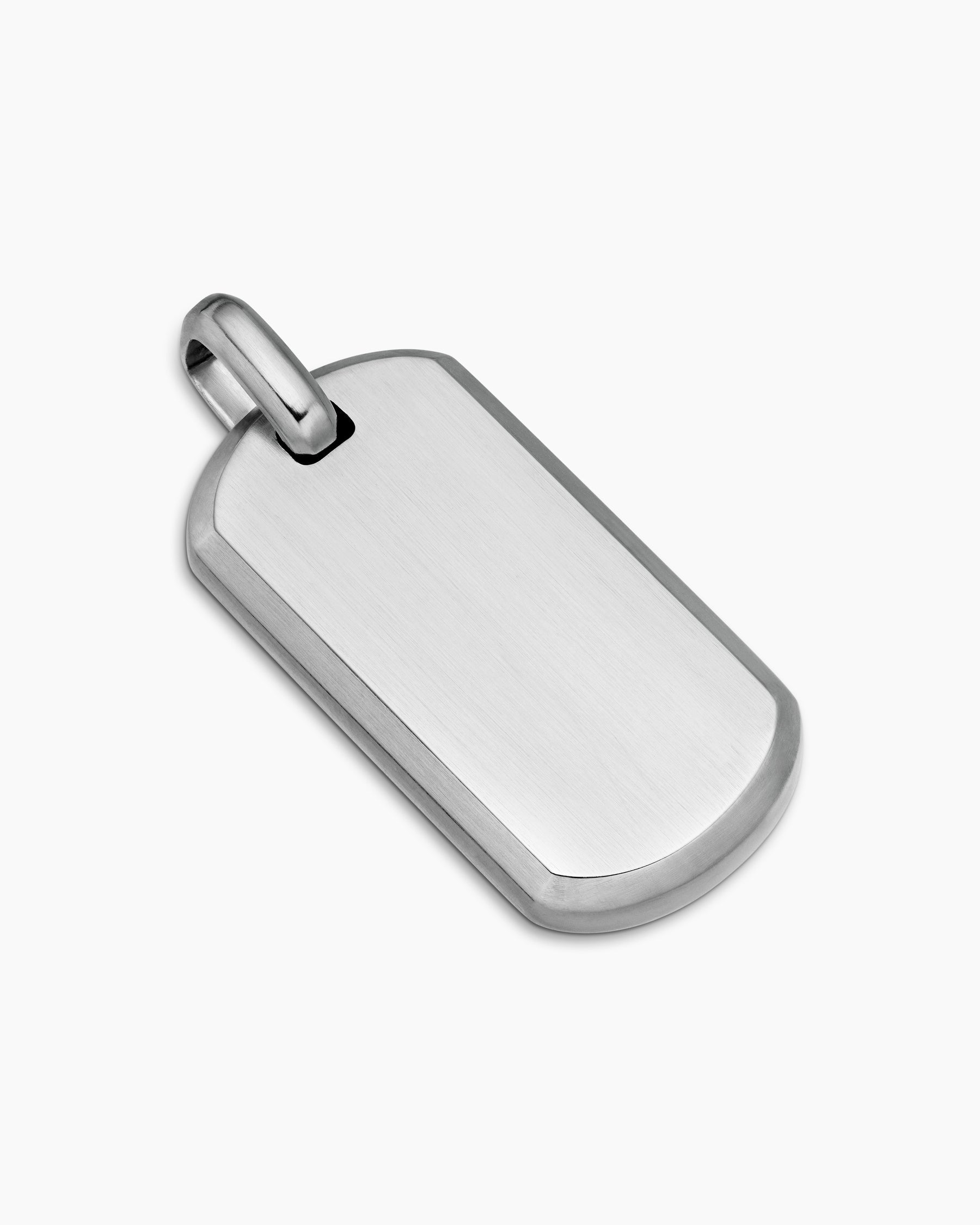 Chevron Tag in Sterling Silver, 35mm