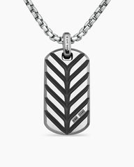 Chevron Tag in Sterling Silver, 35mm