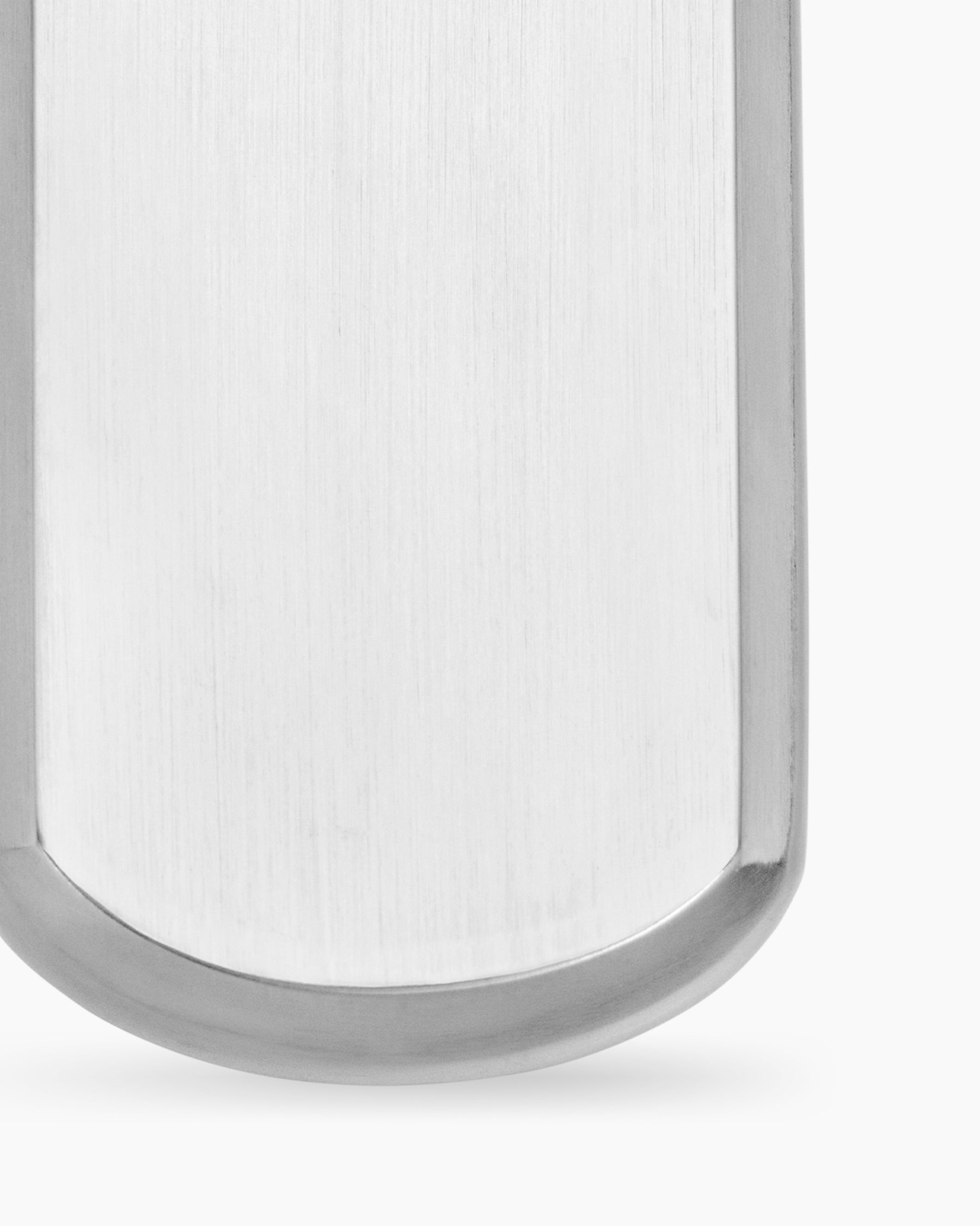 Chevron Tag in Sterling Silver, 35mm