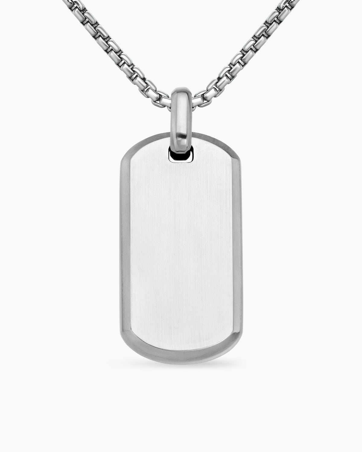 Chevron Tag in Sterling Silver, 35mm