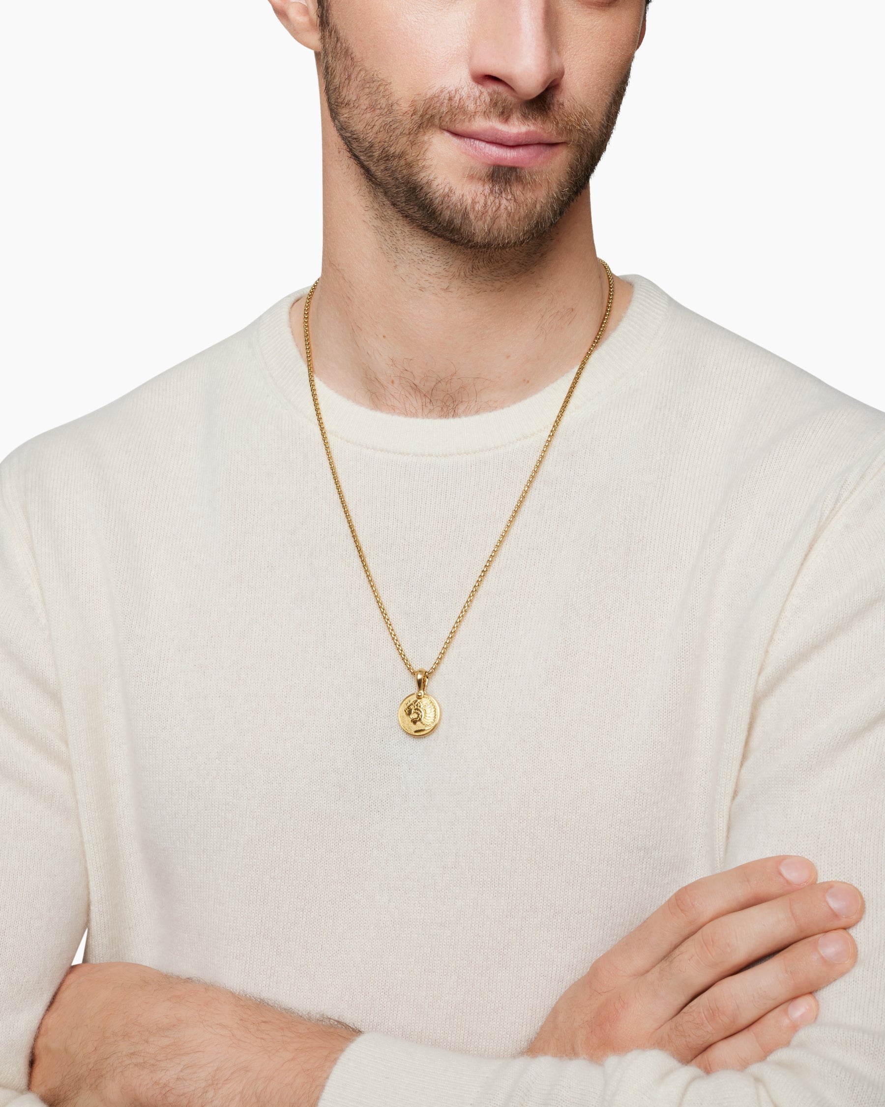 Petrvs® Lion Amulet in 18K Yellow Gold, 19.3mm