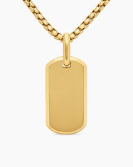 Chevron Tag in 18K Yellow Gold, 27mm