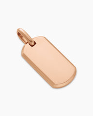 Chevron Tag in 18K Rose Gold, 27mm