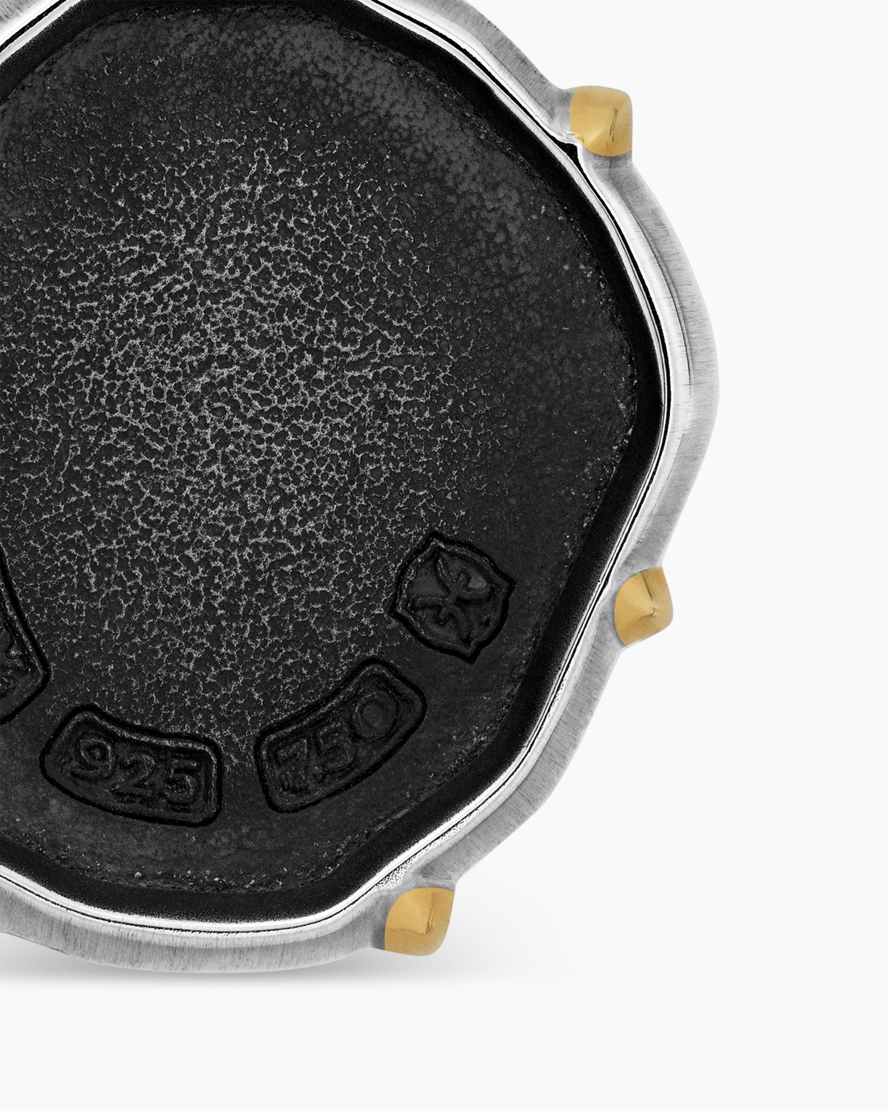 Pisces Amulet in Sterling Silver with 18K Yellow Gold, 23mm