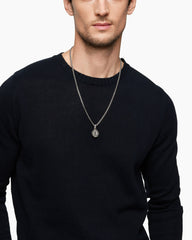 Pisces Amulet in Sterling Silver with 18K Yellow Gold, 23mm