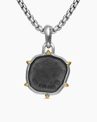 Aries Amulet in Sterling Silver with 18K Yellow Gold, 23mm