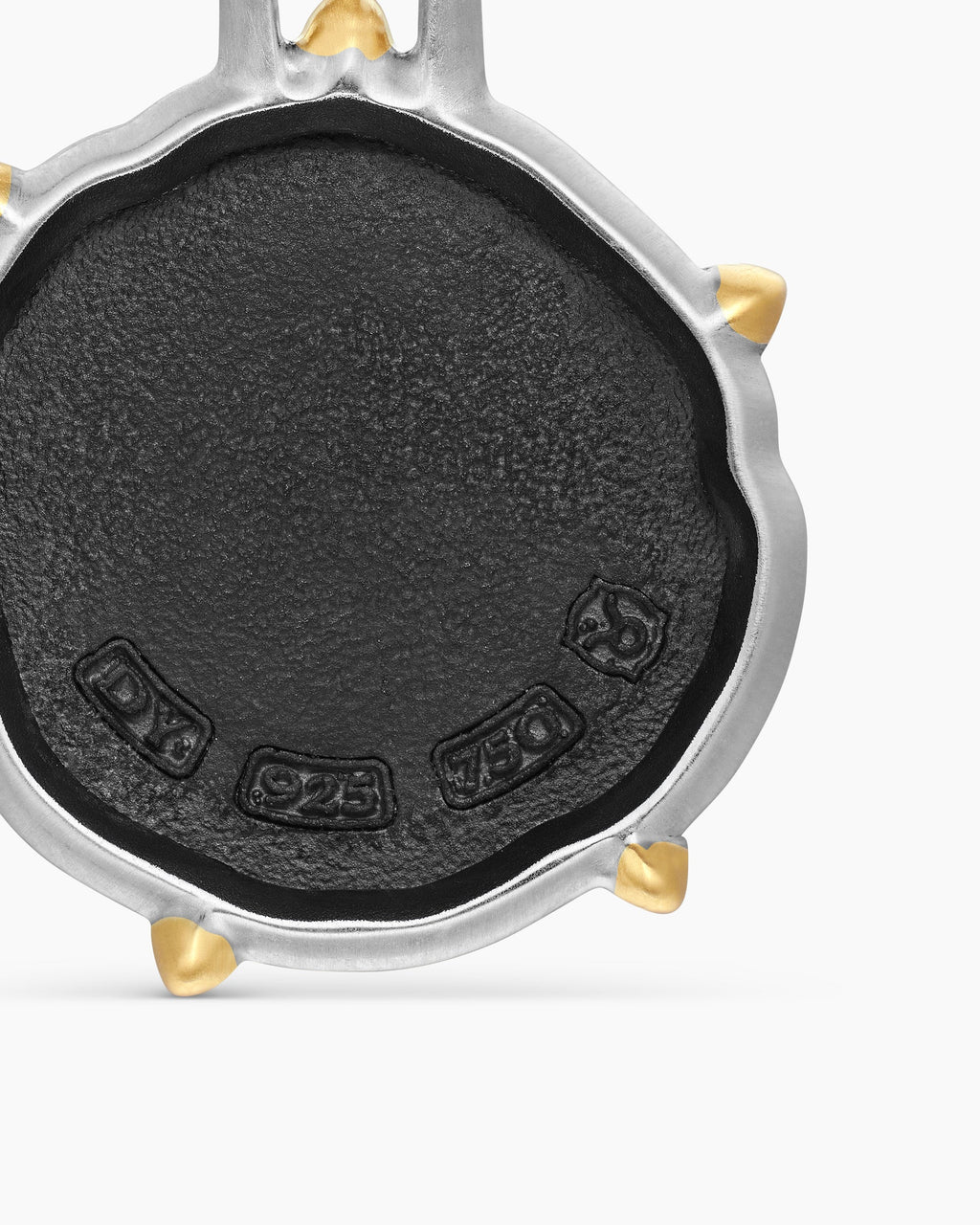Taurus Amulet in Sterling Silver with 18K Yellow Gold, 23mm