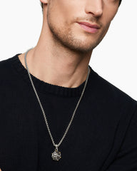 Taurus Amulet in Sterling Silver with 18K Yellow Gold, 23mm