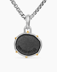 Cancer Amulet in Sterling Silver with 18K Yellow Gold, 23mm