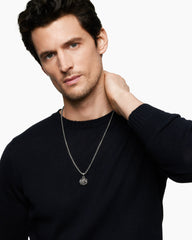 Cancer Amulet in Sterling Silver with 18K Yellow Gold, 23mm