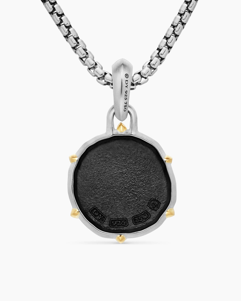 Leo Amulet in Sterling Silver with 18K Yellow Gold, 23mm