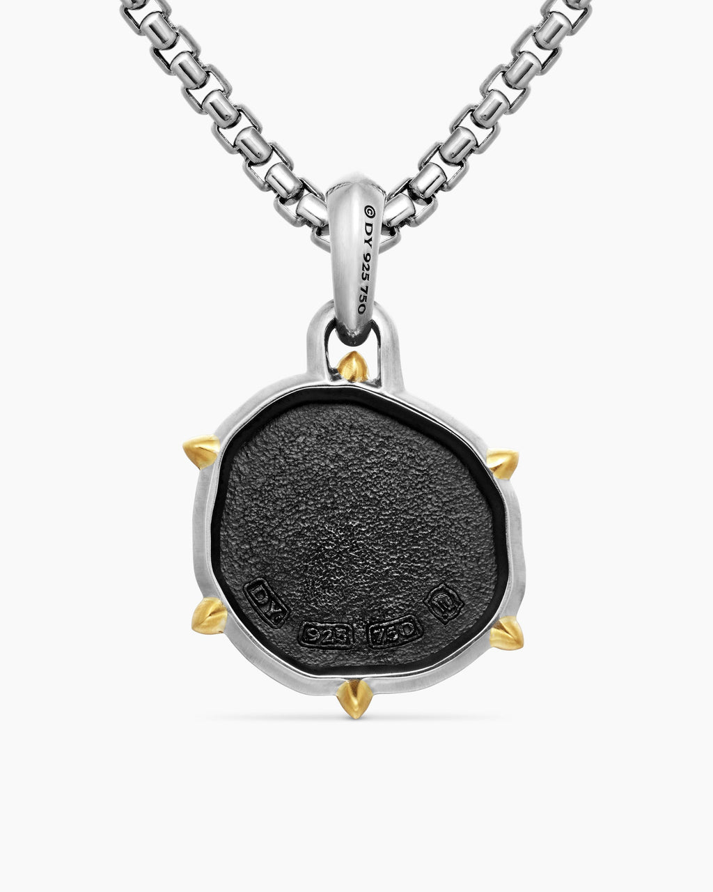 Virgo Amulet in Sterling Silver with 18K Yellow Gold, 23mm