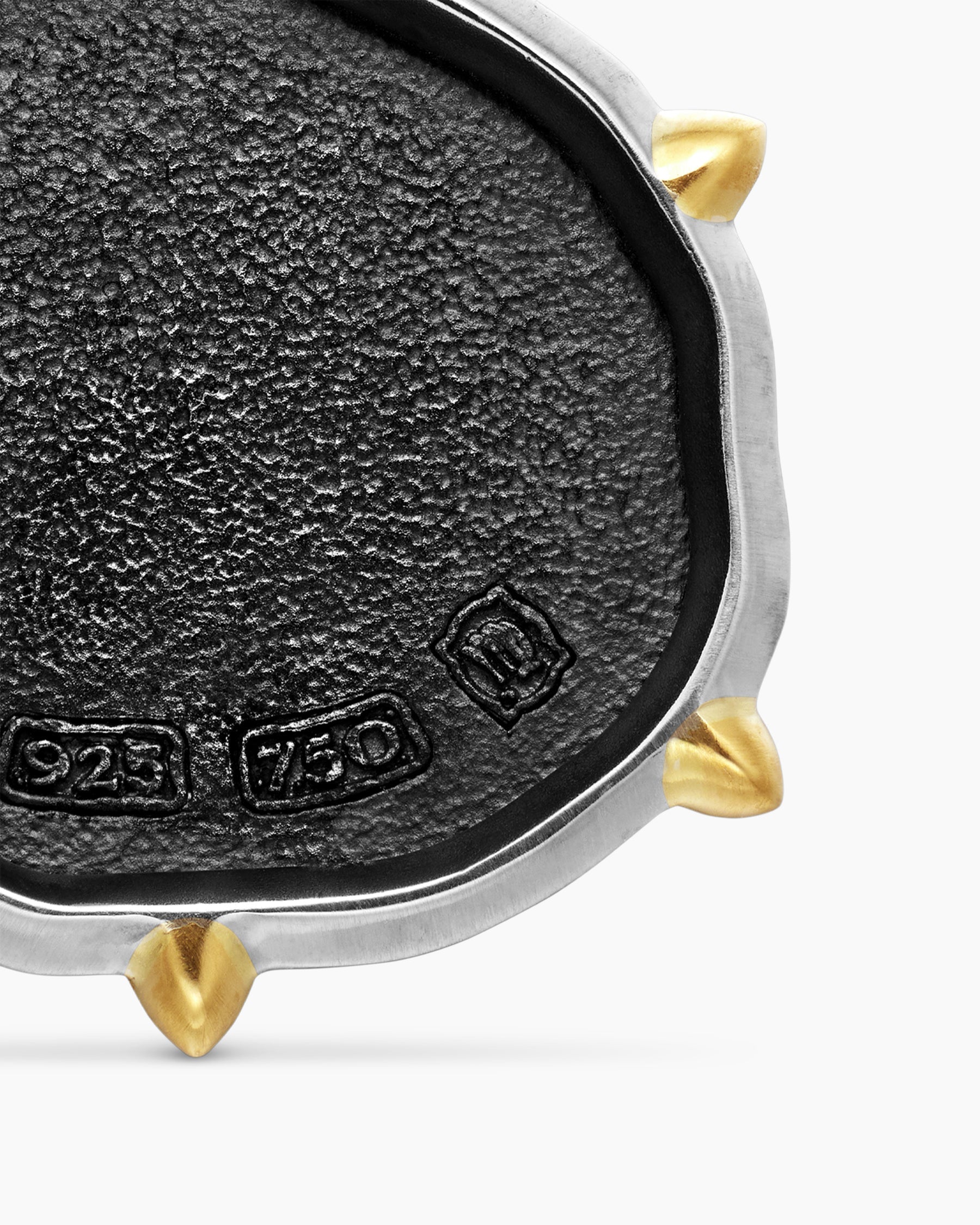 Virgo Amulet in Sterling Silver with 18K Yellow Gold, 23mm