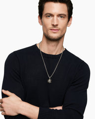 Virgo Amulet in Sterling Silver with 18K Yellow Gold, 23mm