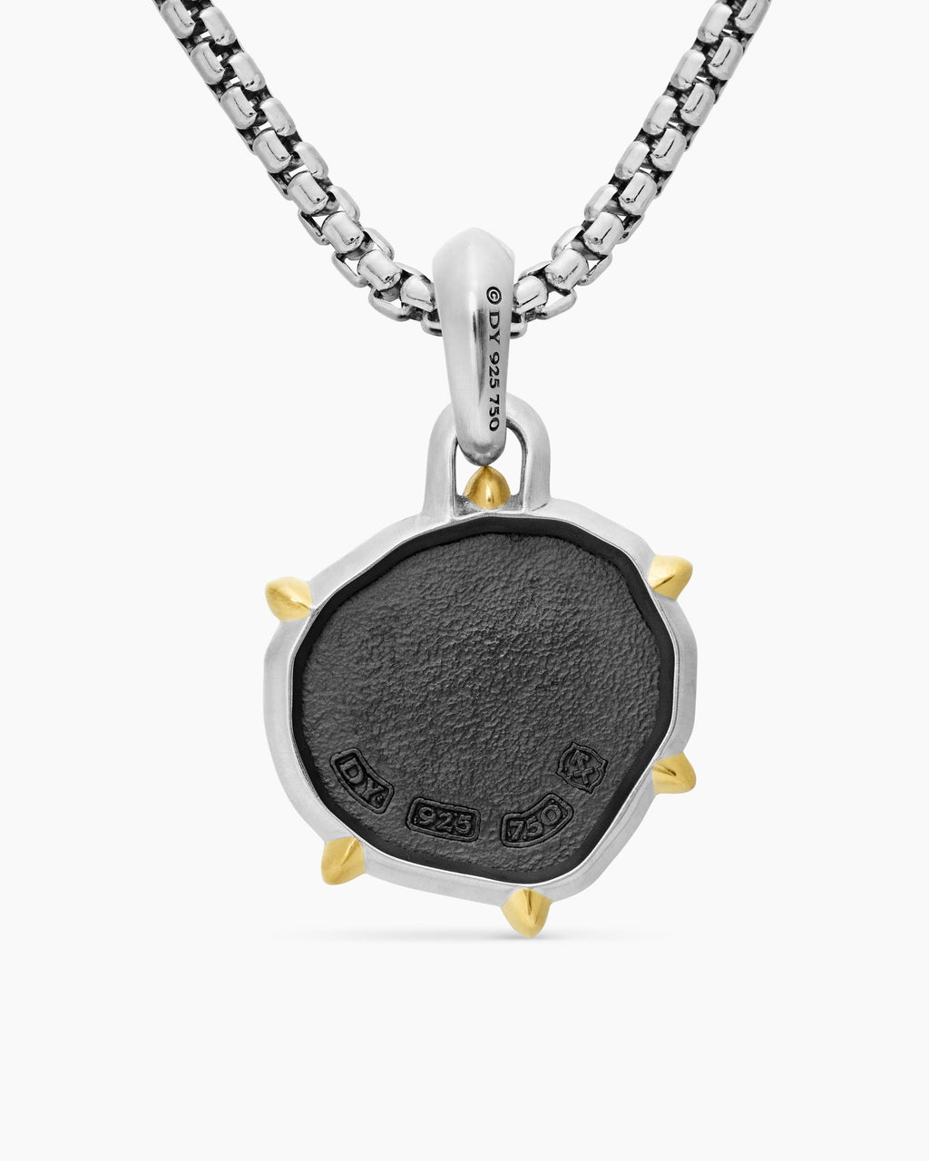 Sagittarius Amulet in Sterling Silver with 18K Yellow Gold, 23mm