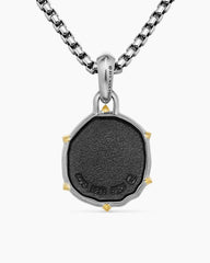 Aquarius Amulet in Sterling Silver with 18K Yellow Gold, 23mm