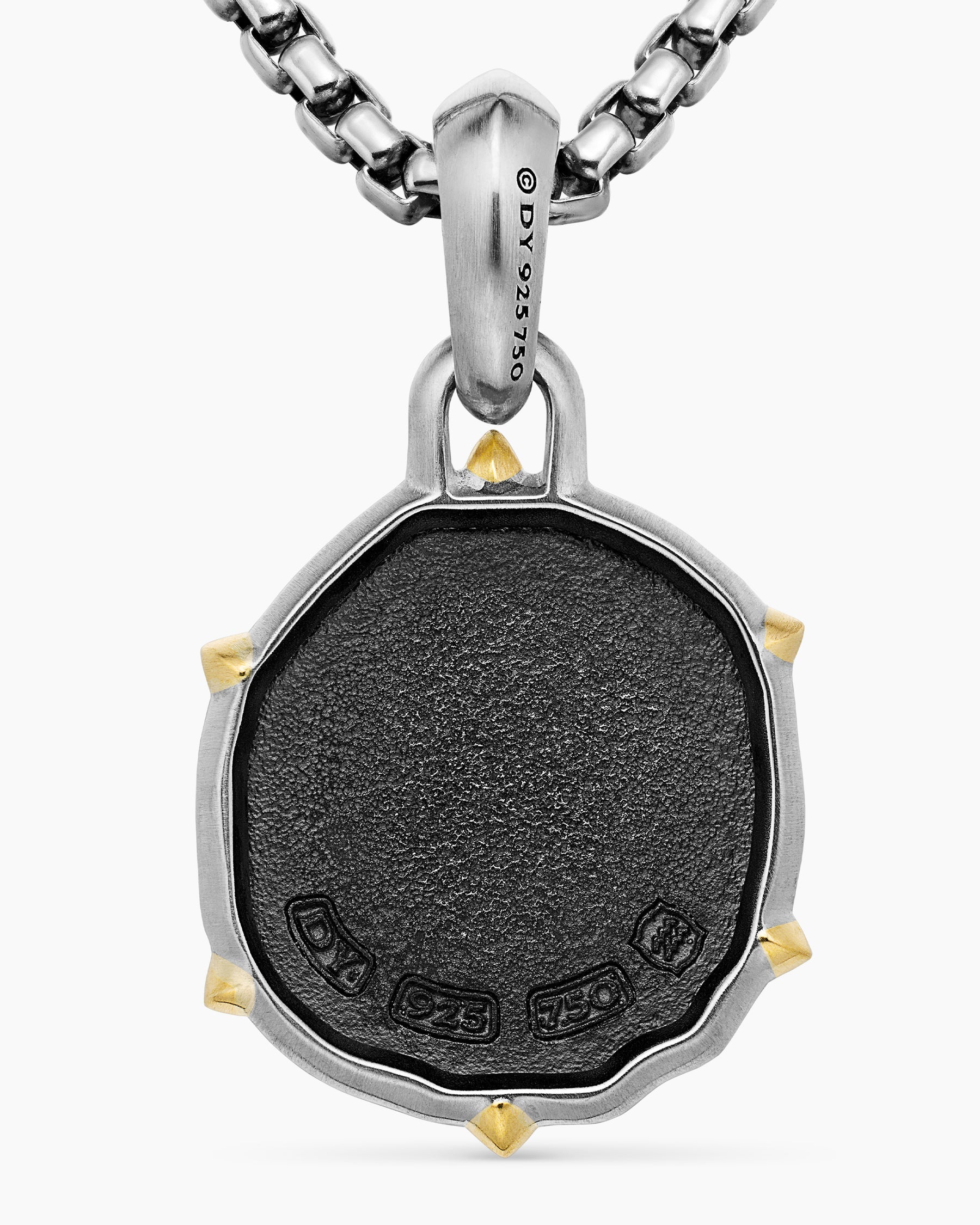 Aquarius Amulet in Sterling Silver with 18K Yellow Gold, 23mm
