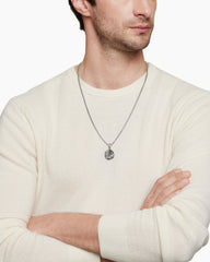 Aquarius Amulet in Sterling Silver with 18K Yellow Gold, 23mm