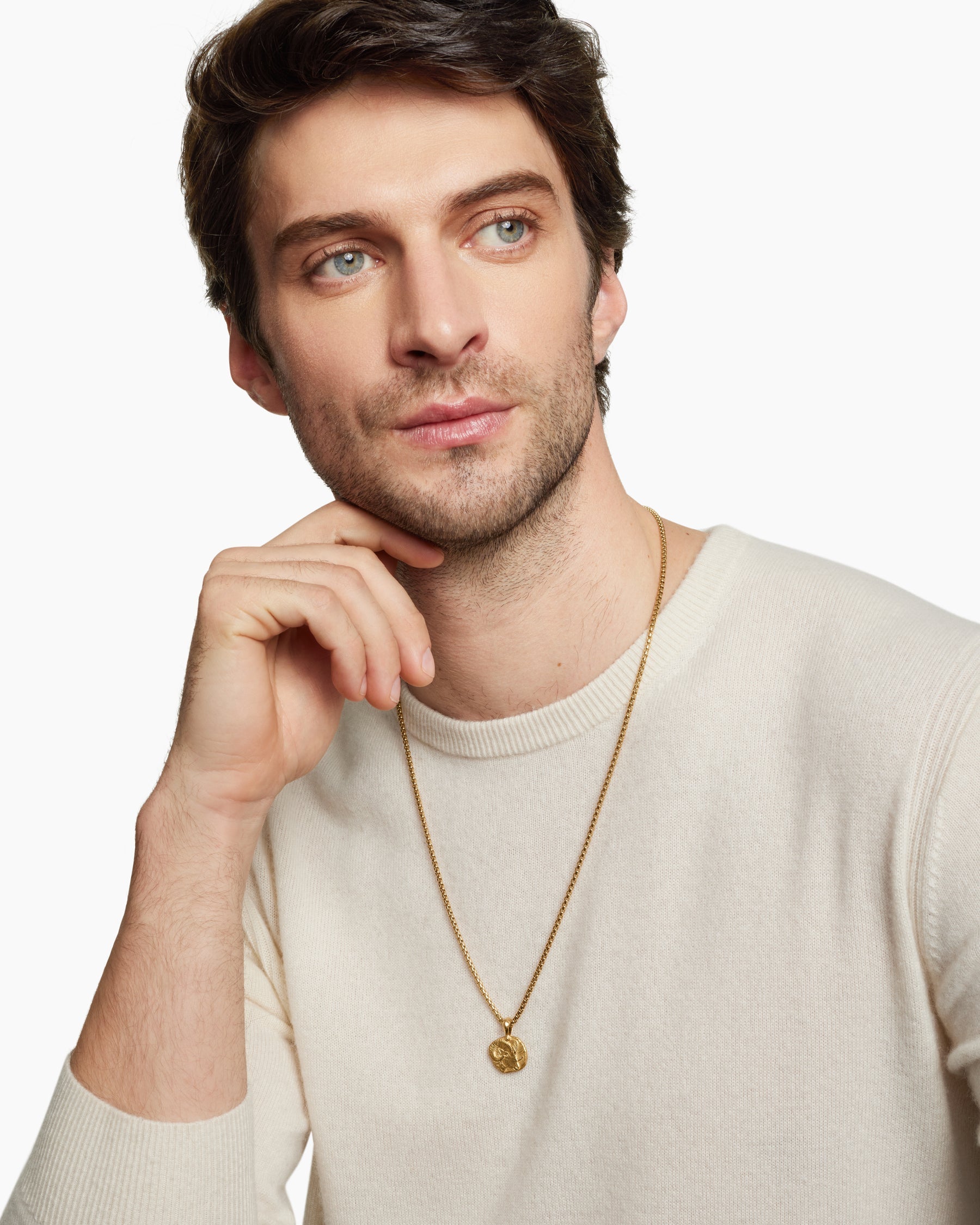 Aries Amulet in 18K Yellow Gold, 17mm