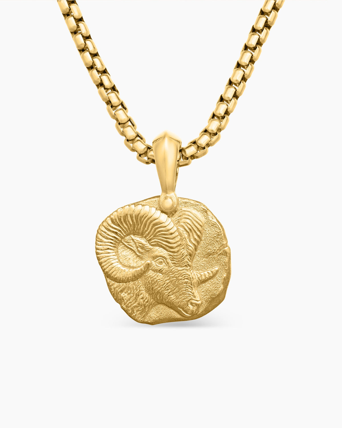 Aries Amulet in 18K Yellow Gold, 17mm