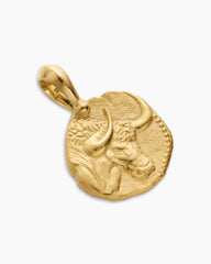 Taurus Amulet in 18K Yellow Gold, 17mm