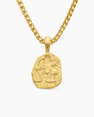 Libra Amulet in 18K Yellow Gold, 17mm