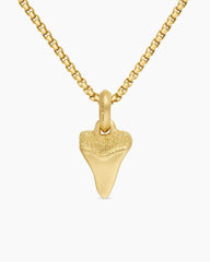 Shark Tooth Amulet in 18K Yellow Gold, 17mm