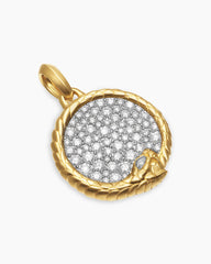 Ouroboros Amulet in 18K Yellow Gold with Diamonds, 25mm