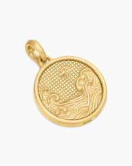 Water and Fire Duality Amulet in 18K Yellow Gold, 24mm