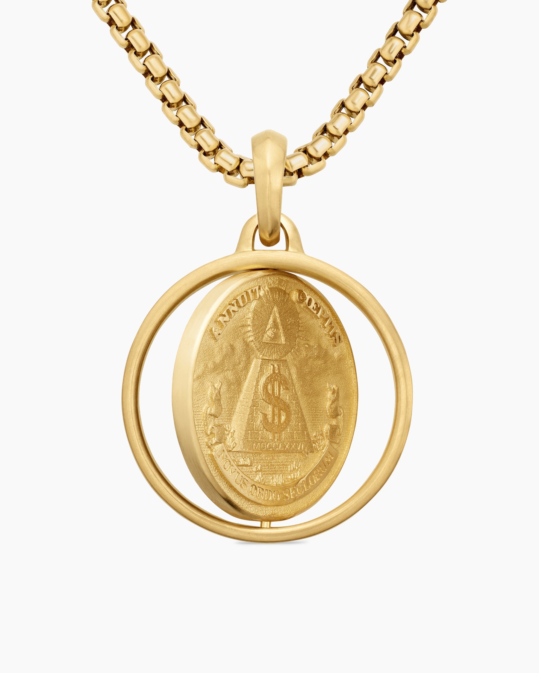 Currency Duality Amulet in 18K Yellow Gold, 24mm