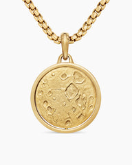 Earth and Moon Duality Amulet in 18K Yellow Gold, 24mm
