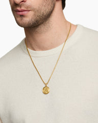 Earth and Moon Duality Amulet in 18K Yellow Gold, 24mm