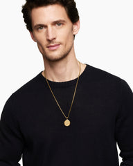 Life and Death Duality Amulet in 18K Yellow Gold, 24mm