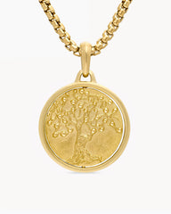 Life and Death Duality Amulet in 18K Yellow Gold, 24mm