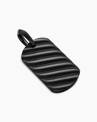 Sculpted Cable Tag in Black Titanium, 27mm